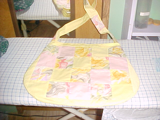 Yellow sling tote